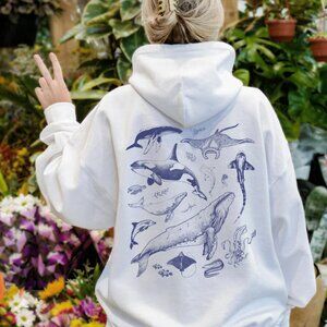 Underwater Sea Animal Vintage Hoodie